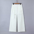 Low waist wide leg work pants for women