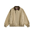 Wind Washed Patchwork Collar Loose Work Jacket