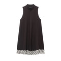Checkered patchwork short dress