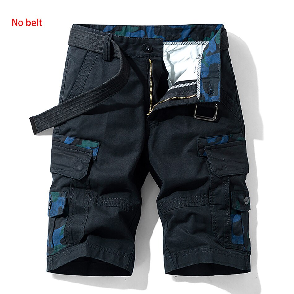 Men's Street Shorts Summer Camouflage Short Casual Cargo Multi-Pocket Cortos Homme Cotton Military Beach Work Brand Pants
