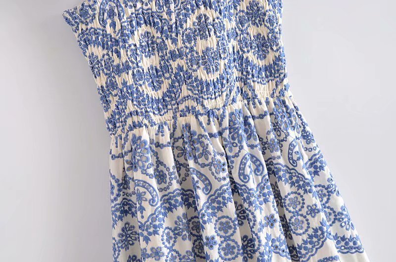 Summer Women's New Hollow Embroidered Suspender Dress